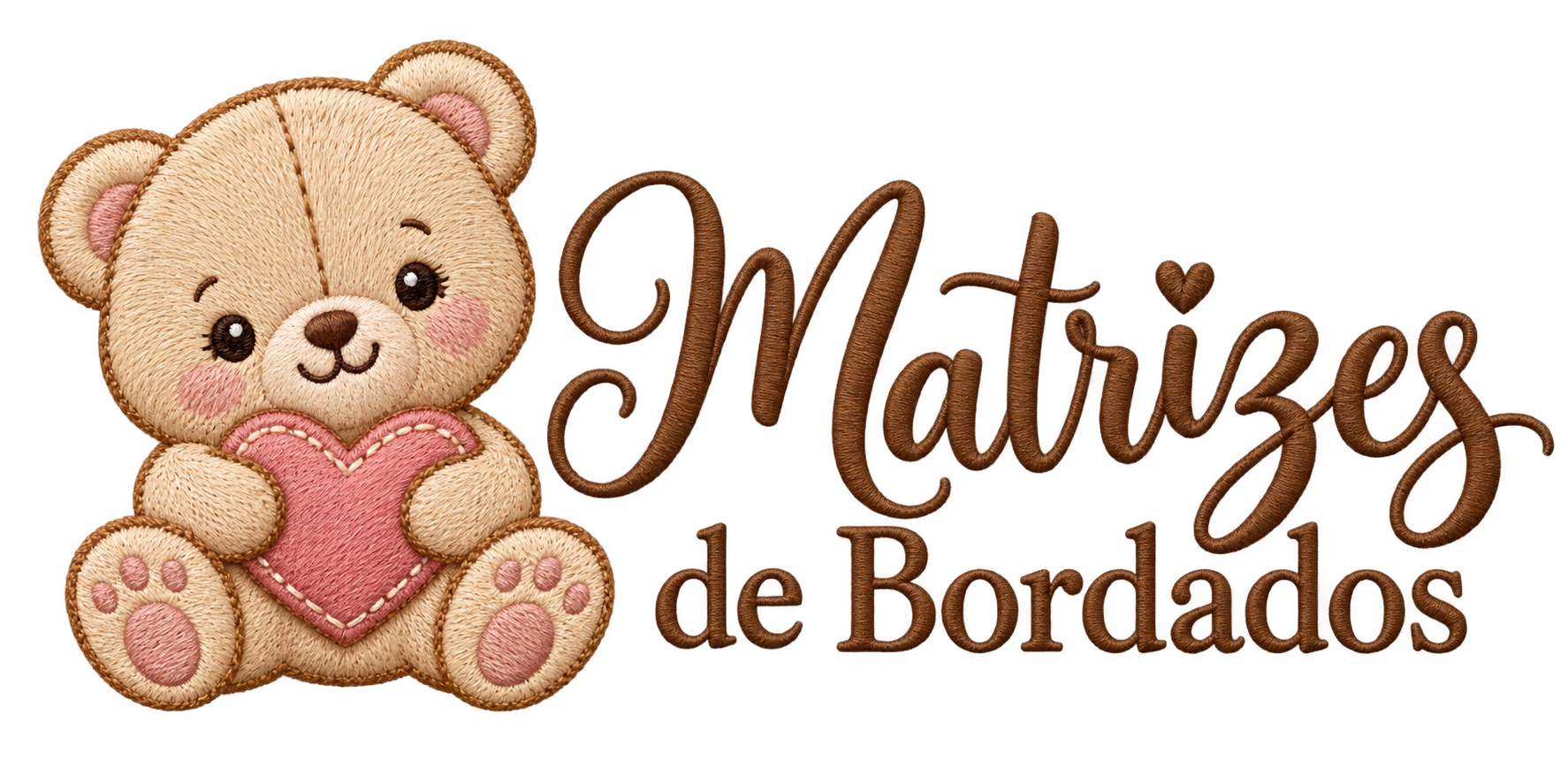 Matrizes de Bordados — ursinho com coração